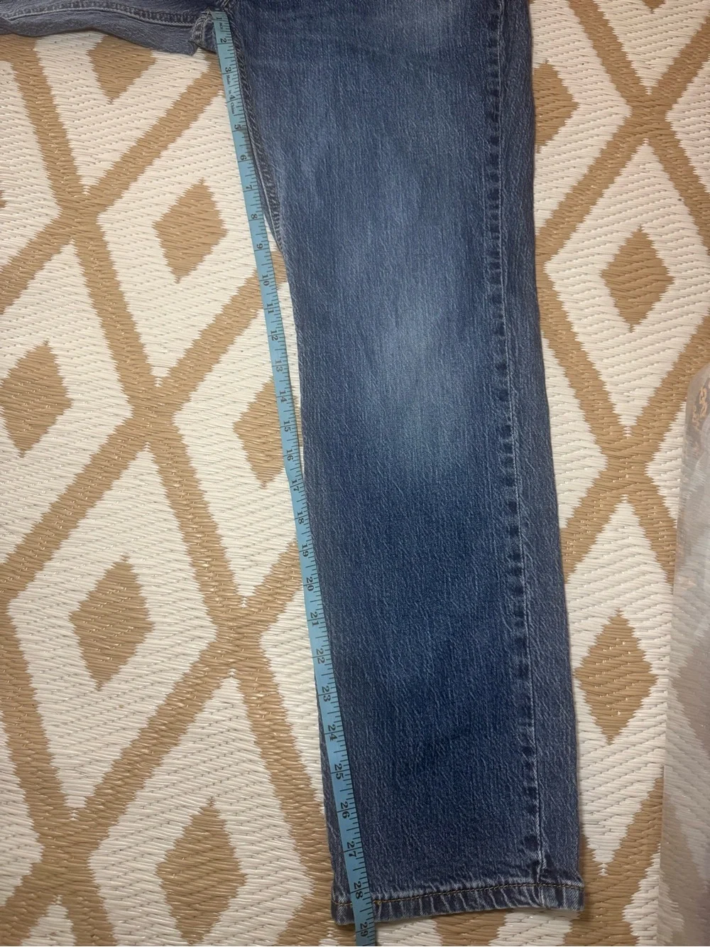 Levi's Men's Straight Jeans - Faded Blue Denim W 32 L 30